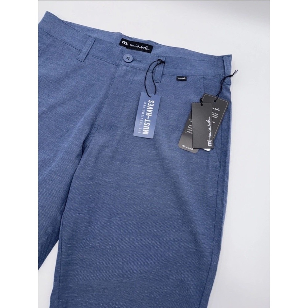 Travis Mathew Men's Beck Golf PerformanceShorts Stretch Vintage Indigo -Size: 30